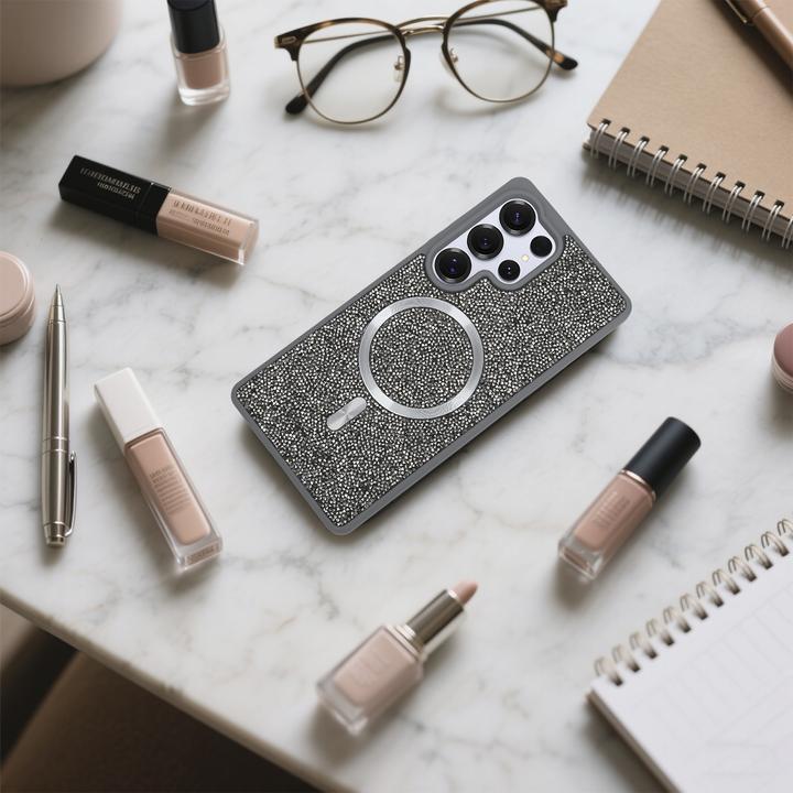 Actual product image Cadorabo Case for Samsung Galaxy S25 Ultra Glitter Sparkle Design (Samsung Galaxy S25 Ultra)