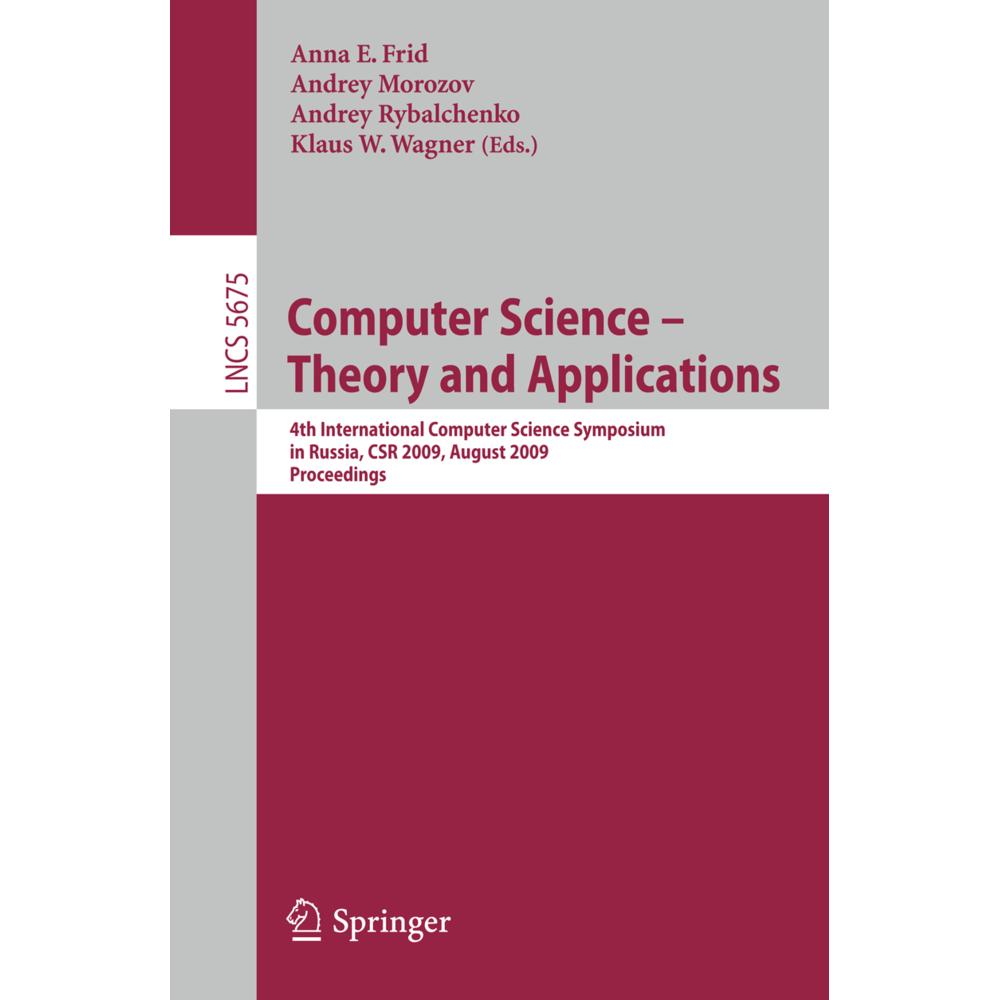 Computer Science - Theory and Applications, Fachbücher von Andrey Rybalchenko, Andrey S. Morozov, Anna Frid, Klaus W. Wa...