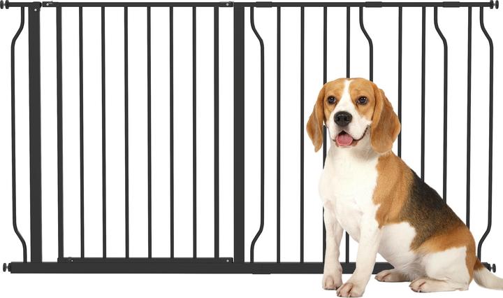 PawHut Schutzgitter Stahl, ABS Schwarz (75 - 145 cm)