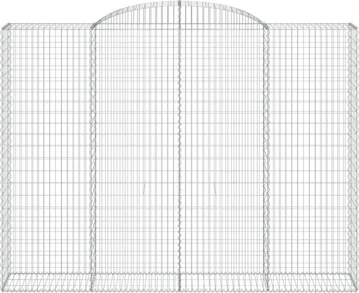 Produktbild VidaXL Gabionen mit Hochbogen 8 Stk. 300 x 50 x 220/240cm Verzinktes Eisen