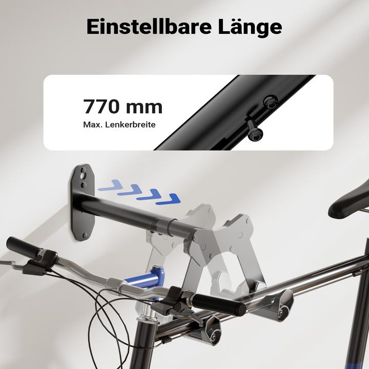 Actual product image Wiltec Bicycle wall mount 39.8x16.7x32.6-42.6cm up to 25kg Bicycle mount