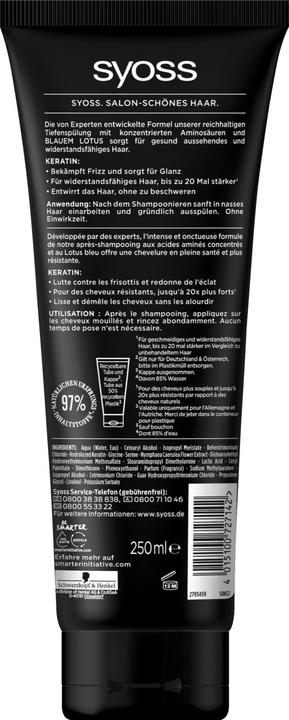 Image du produit Syoss Rinçage en profondeur à la kératine (250 ml)