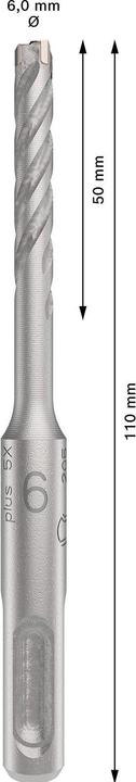 Produktbild Bosch Zubehör Pro SDS plus-5X Hammerbohrer (6 Millimeter)