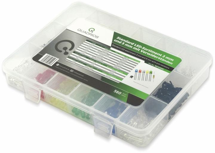 Actual product image Quadrios LED range red, green, yellow, blue, cool white, warm white 20 m