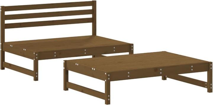 Actual product image VidaXL 2-tlg. Garten-Lounge-Set mit Kissen Honigbraun Massivholz