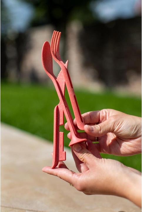 Actual product image Koziol Cutlery set to go Klikk Pocket 3 pieces, Beige (3 Piece, Cutlery set)
