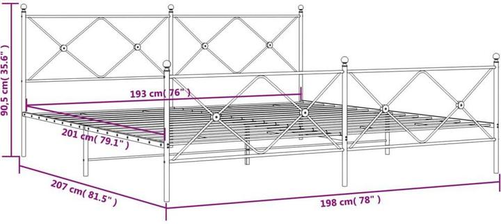 Image du produit vidaXL Bettgestell (193 x 203 cm)