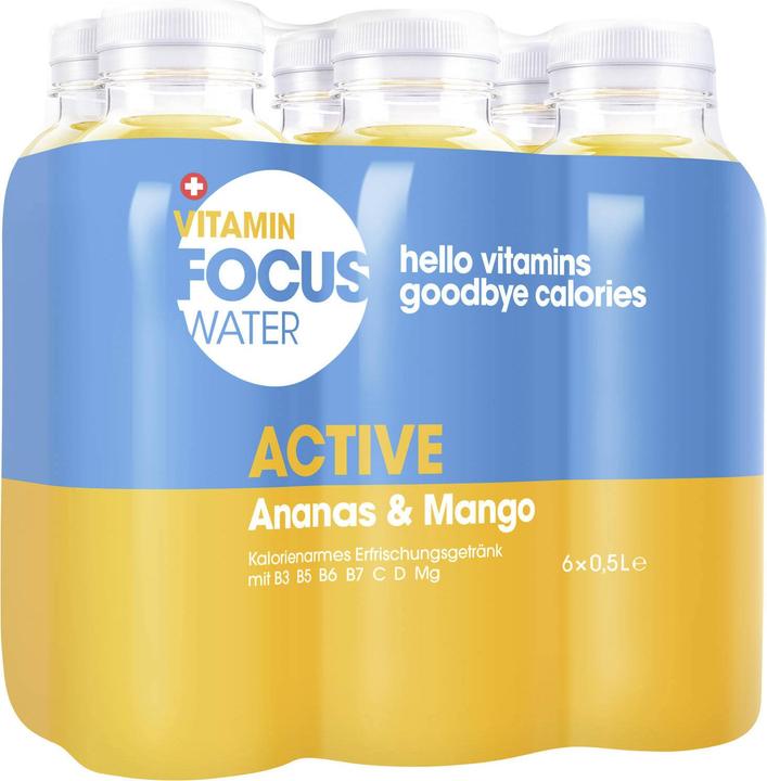 Produktbild Focuswater Active (Ananas & Mango, 6 x)
