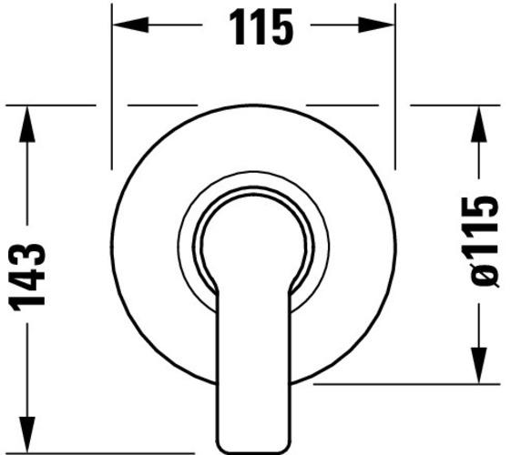 Produktbild Duravit D-Code Einhebelmischer Unterputz Set, Rosette rund