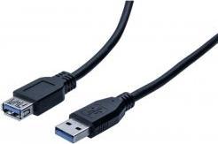 Actual product image Tecline USB 3.0 extension cable, USB 3.0 St. A / USB 3.0 Bu. A, black, 0.5 m Supports transfer rates (0.50 m, USB 3.2 Gen 1)