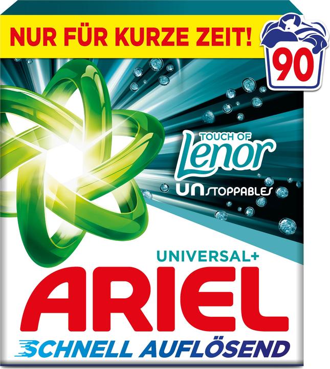Ariel Touch of Lenor Unstoppables (90 Cycles de lavage, Lessive en poudre)