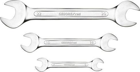 Actual product image Gedore Red red R05126008 Double open-end spanner set short SW6-22 mm 8 pieces (8 mm, 7 mm, 6 mm, 9 mm)