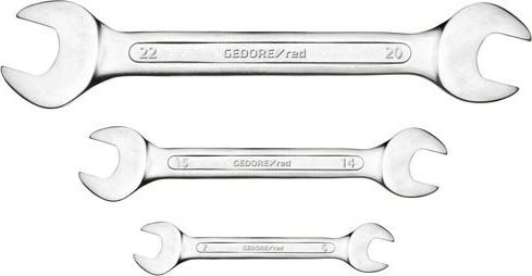 Actual product image Gedore Red red R05126008 Double open-end spanner set short SW6-22 mm 8 pieces (8 mm, 7 mm, 6 mm, 9 mm)