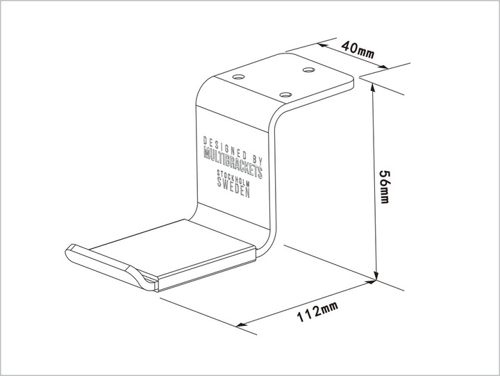 Immagine prodotto Multibrackets Tavolo porta-cuffie, alluminio, bianco, max 1 kg