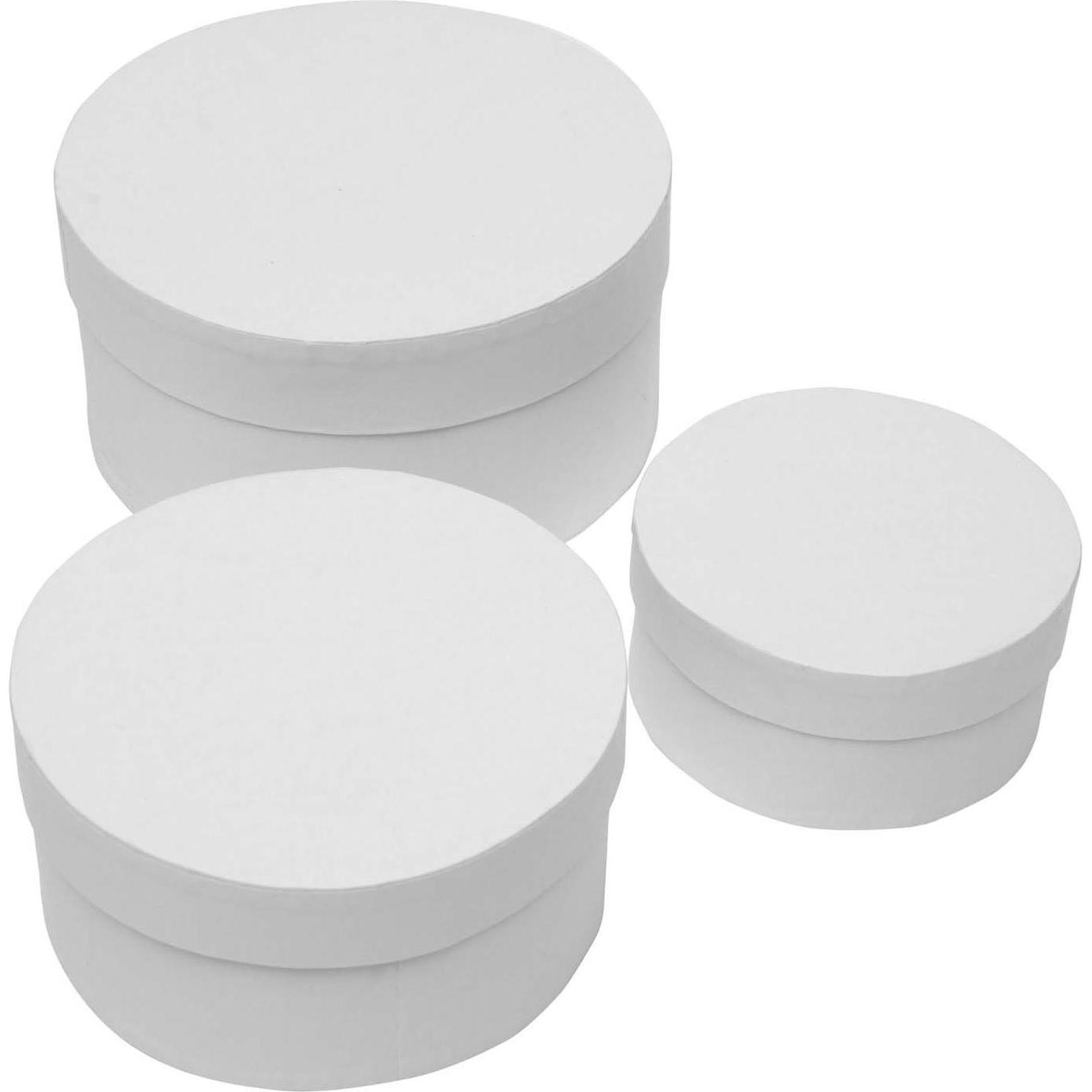 Colorations - Pappmaché-Boxen rund, 3 Stk.