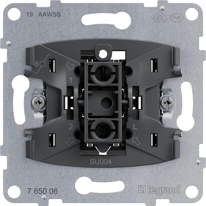 Actual product image Legrand Seano changeover switch insert