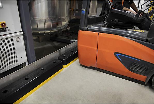 Actual product image A-Safe Monoplex StepGuard crash protection barrier