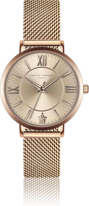 Produktbild Amelia Parker damenuhr petite rose mesh (Uhr mit Schmuckstein, 32 mm)