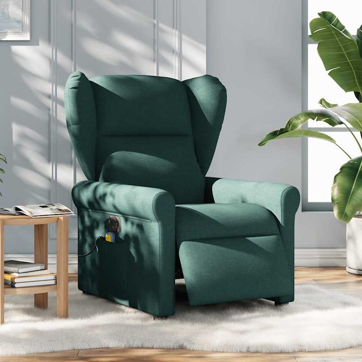 Image du produit VidaXL Fauteuil de massage électrique Vert foncé Tissu