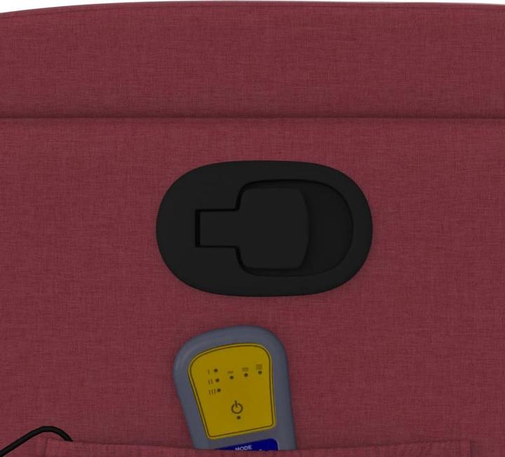 Immagine prodotto vidaXL Poltrona massaggiante in tessuto rosso vino,Colore: Rosso vino,Materiale: Tessuto