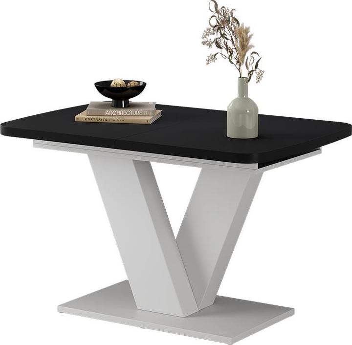 Actual product image Vicco Dining table Fenaro, Black/white/White, 120 x 80 cm extendable (120 x 80 x 77.40 cm)