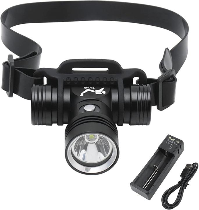 Boruit B14 Lampe frontale de plongée - Super Bright 1000 Lumen 3 Modes (1000 lm)