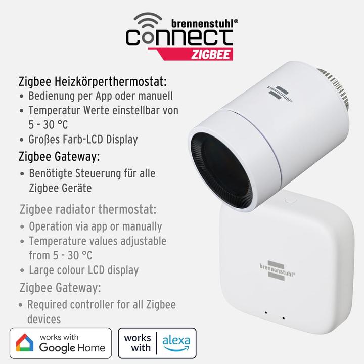 Produktbild Brennenstuhl Zigbee Heizkörperthermostat Starter-Set