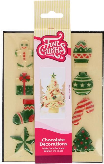Actual product image FunCakes Décorations en chocolat - Figures de noël (12 pcs.)
