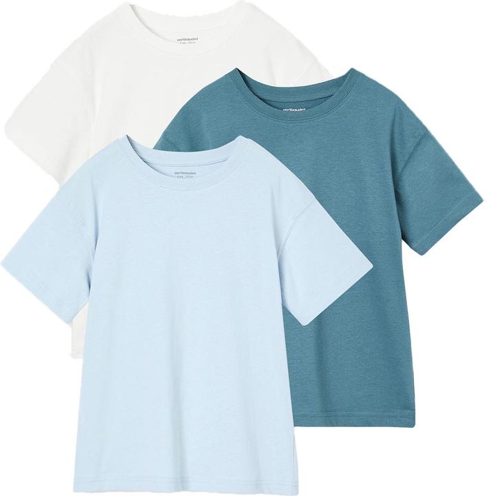 Immagine prodotto Vertbaudet 3er-Pack Jungen T-Shirts BASIC uni (98, 104)