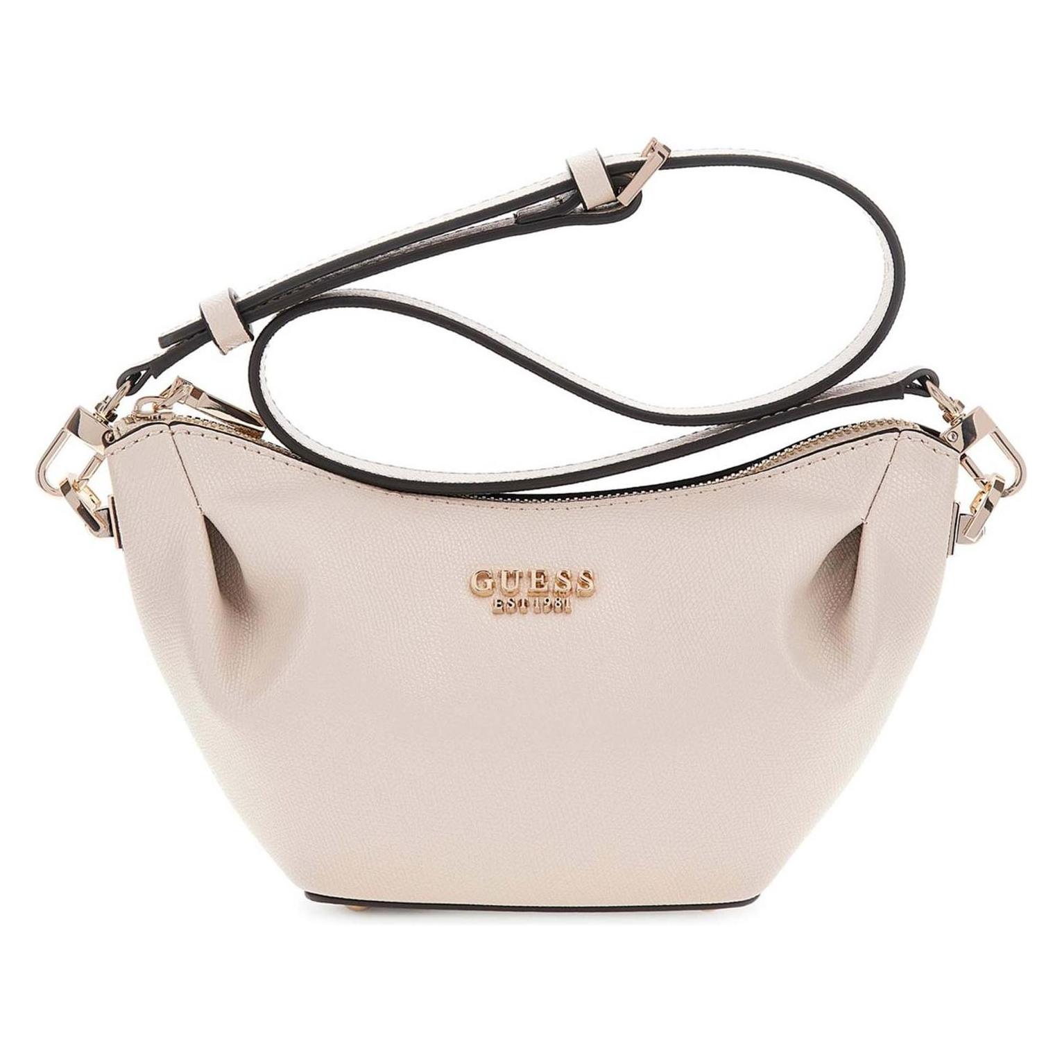 Guess, Damen, Handtasche, Amorette Top Zip Shoulder Bag, Beige