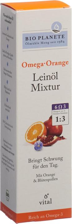 Actual product image Bio Planète Omega Orange Linseed Oil Mixture (100ml) (1 Piece, Oil, 238 g)