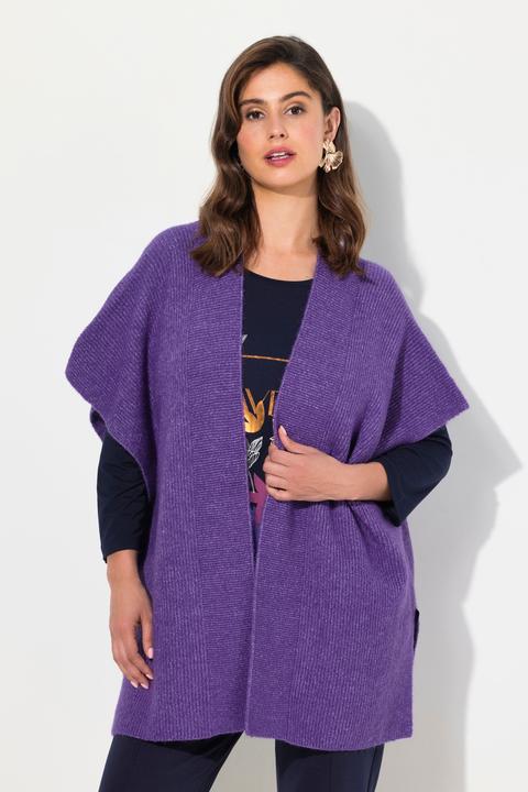 Produktbild Ulla Popken Strickjacke, 0versized, offenes Modell, Halbarm (50, 52, 54, 56)