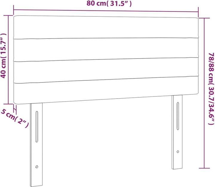 Produktbild vidaXL Kopfteil (80 x 5 x 88 cm)