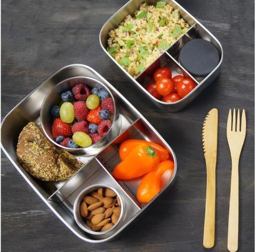 Actual product image Yummii Yummii Lunchbox Bento rounds small/medium Black/Silver