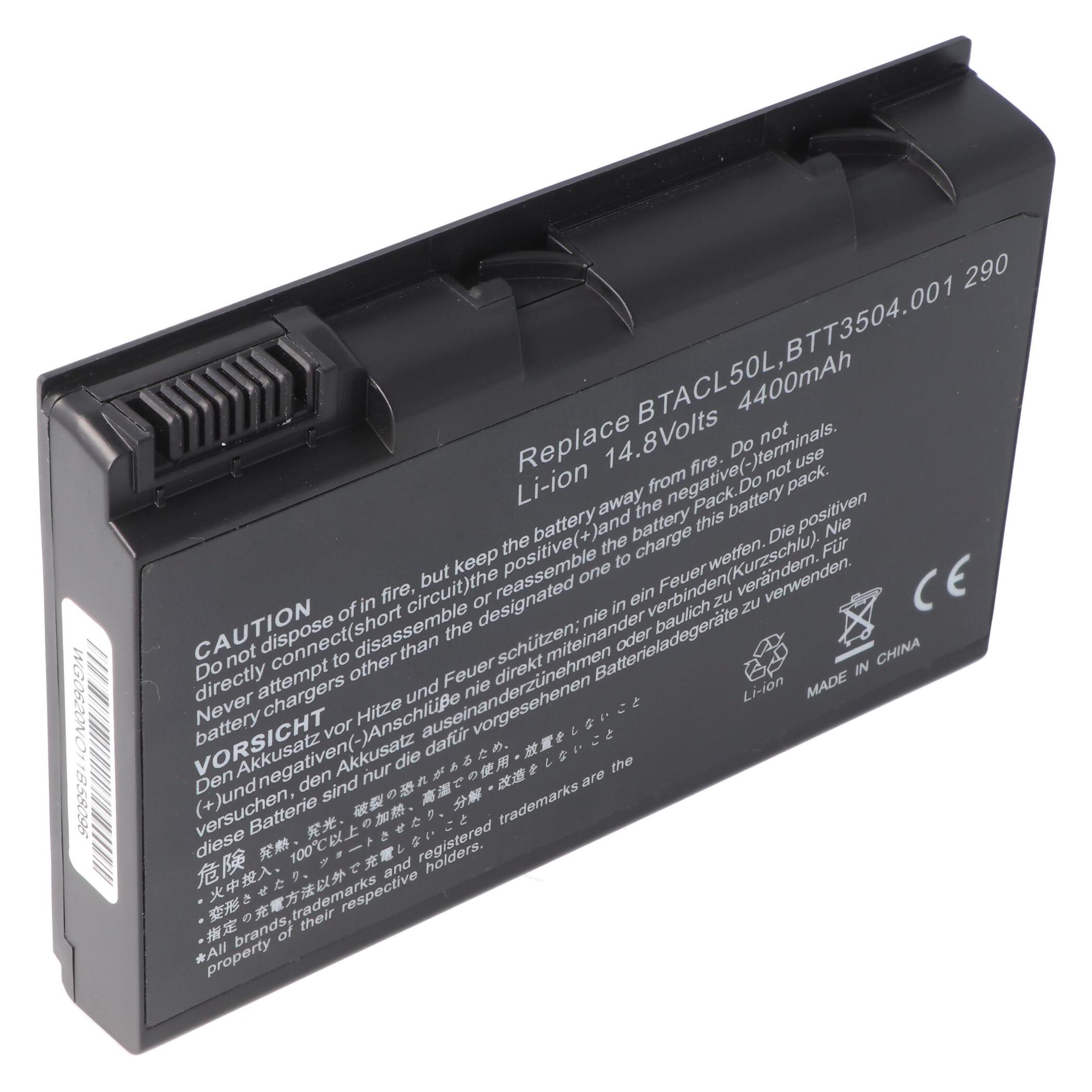 Acer Akku TravelMate 650, BTP-650, 916-2320 (4400 mAh), Notebook Akku, Grau