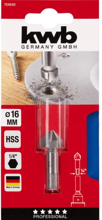 Actual product image kwb Hss countersink 1/4"/ 16 Mm (16 mm)