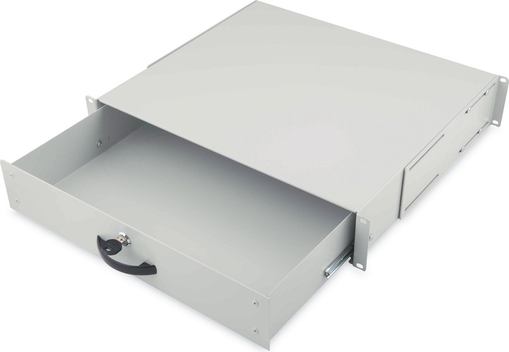 Actual product image Digitus DN-19 KEY-2U document compartment, 2 U, light gray (RAL 7035)