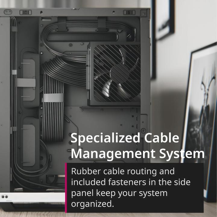 Actual product image APNX V1-W-BK-v1 (ATX, mATX, Mini-ITX)