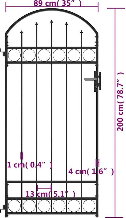 Produktbild vidaXL Zauntor