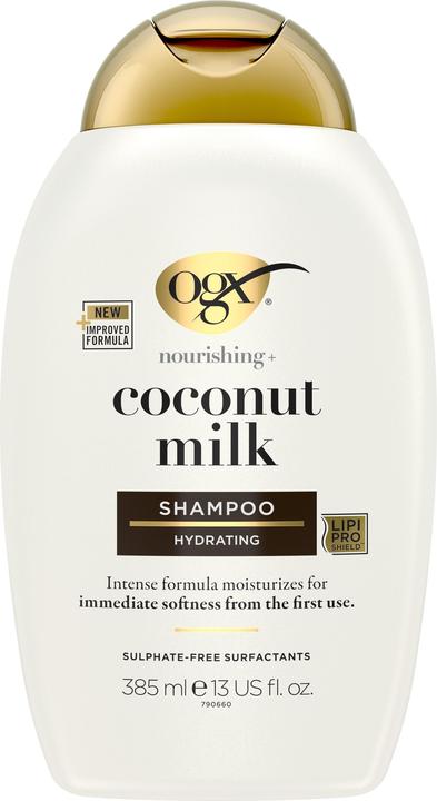 Produktbild Ogx ORGANIX Kokosnussmilch Shampoo 385ml (385 ml, Flüssiges Shampoo)