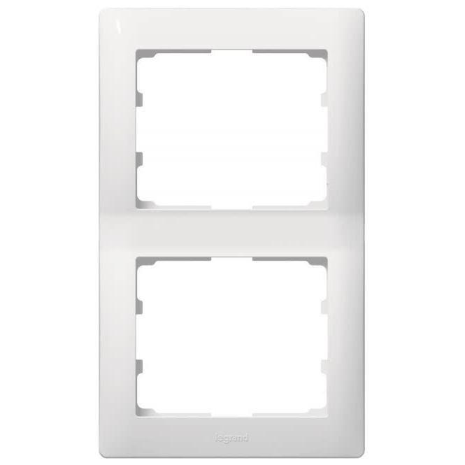 Legrand, Zubehör Schalterprogramm, Galea Rahmen 2fach 771006 ultraweiss senkrecht