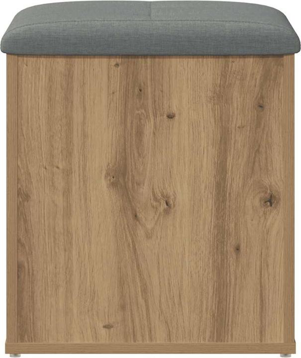 Immagine prodotto VidaXL Panca con portaoggetti Rovere artigianale 42x42x45 cm Materiale a base di legno Panca per scarpe (42 cm)