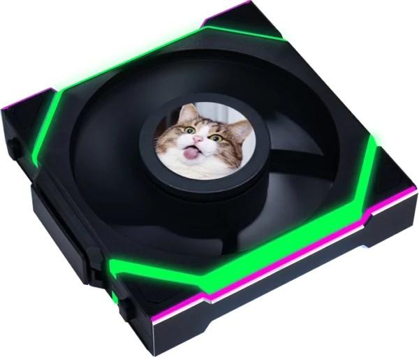 Actual product image Lian-Li UNI FAN SL Wireless LCD fan, ARGB, PWM, 3-pack incl. controller - reverse blade, 120 mm (120 mm, 3 x)