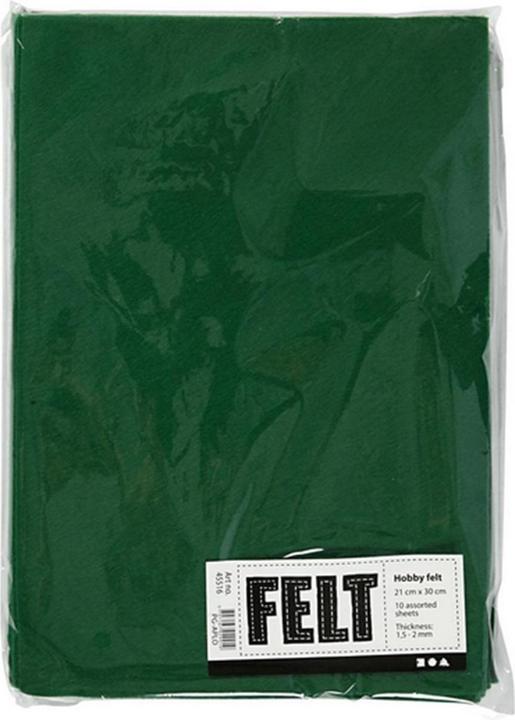Actual product image Creativ Company Hobbyvilt Groen A4, 10 Vellen