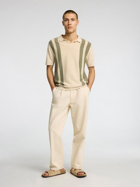 Actual product image Selected Kurzarm Polohemd aus Strick (M)