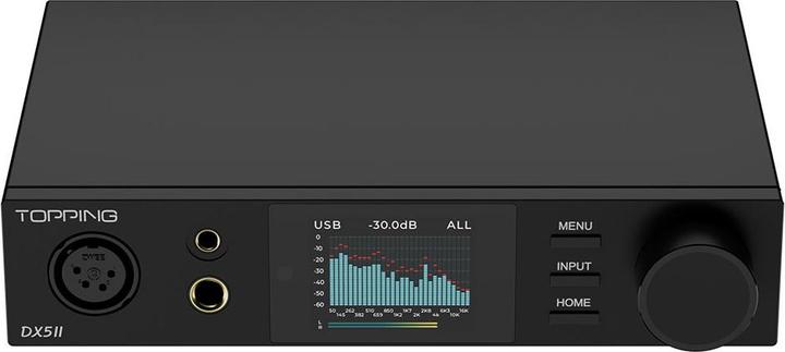Image du produit Topping Wzmacniacz słuchawkowy DX5 II Kolor: Czarny (commutateur de gain, Écran, USB-DAC, Bluetooth)