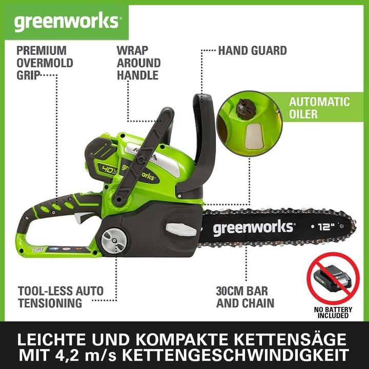 Actual product image Greenworks Chainsaw