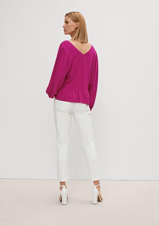 Image du produit Comma Bluse Peplum-Bluse aus Viskose (40)