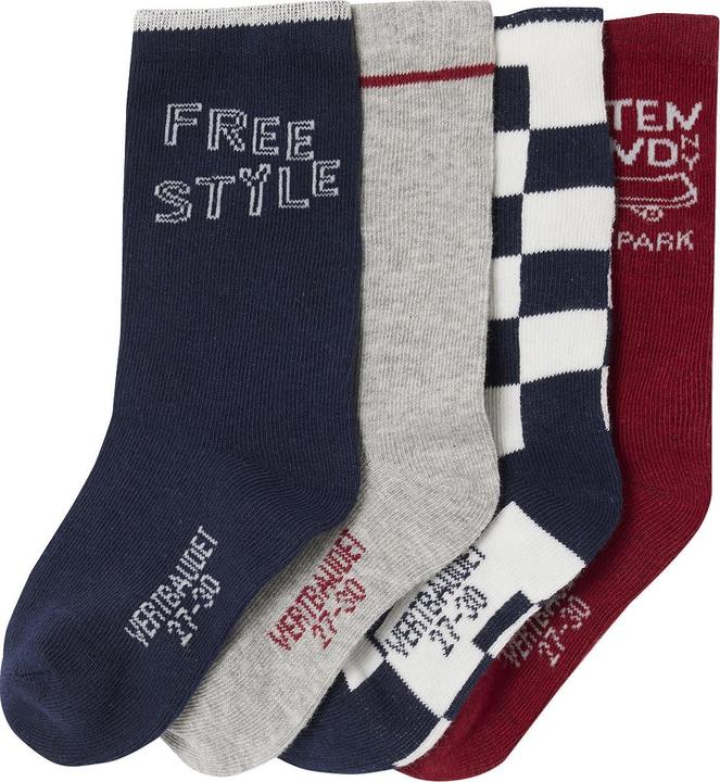 Actual product image Vertbaudet 4er-Pack Socken SKATEBOARD, Kinder (pack of 4, 35, 38)