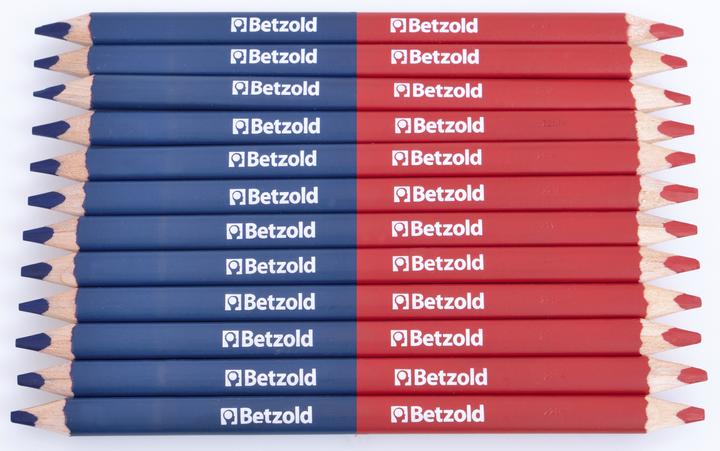 Energie-Label Betzold Zweifarbstift in Rot/Blau (12x)